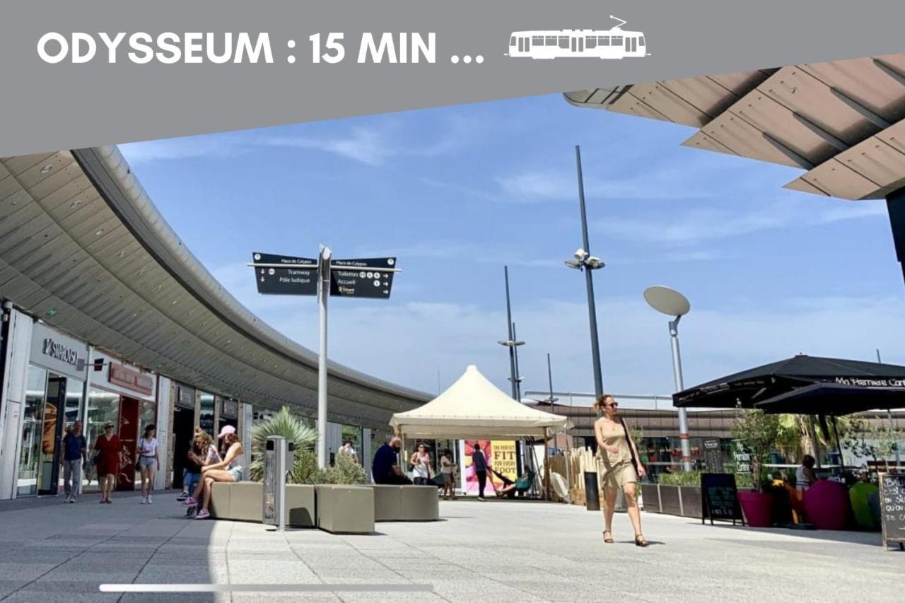 Nouveau - Jungle Montpeul - Clim - Wifi Fibre - Netflix - 5' Du Centre Et Gare - Parking - Loggia - 15' Des Plages Montpellier Exterior foto
